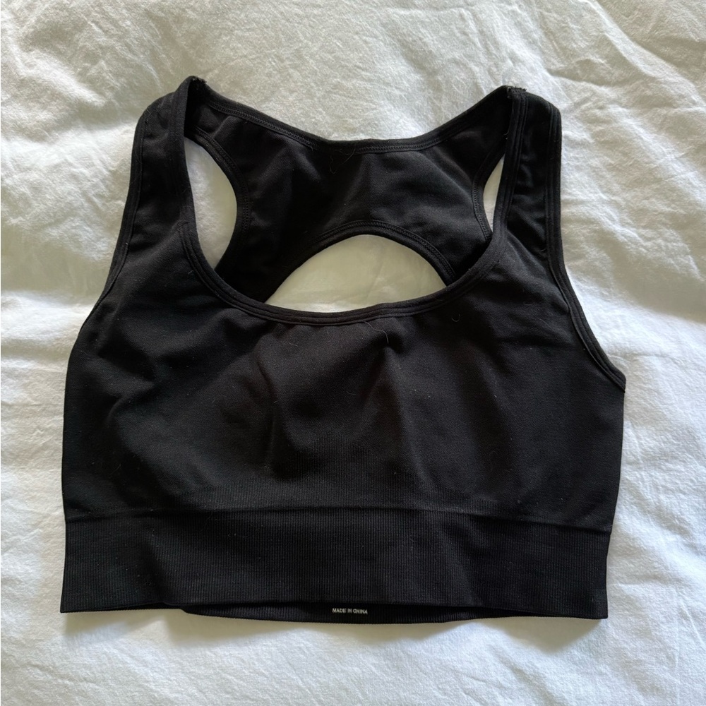 NVGTN Black Seamless Eclipse Sports Bra